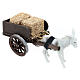 Carro balle fieno presepe napoletano 8 cm 5x5x10 cm s3