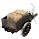 Carro balle fieno presepe napoletano 8 cm 5x5x10 cm s4