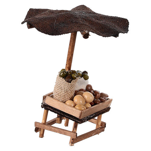 Banco presepe 6 cm legumi Napoli 5x5x5 cm 3