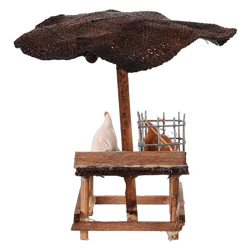 Banco uova galline presepe napoletano 6 cm 5x5x5 cm 4