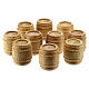Set 10 botti presepe napoletano legno 6-8 cm 2x2 cm s1