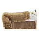 Letto singolo miniatura presepe 8 cm Napoli 5x10x5 cm s1