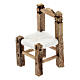 Cane-bottom chair, wood and twine, for 6 cm Neapolitan Nativity Scene, 4x2x2 cm s2