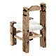 Cane-bottom chair, wood and twine, for 6 cm Neapolitan Nativity Scene, 4x2x2 cm s3