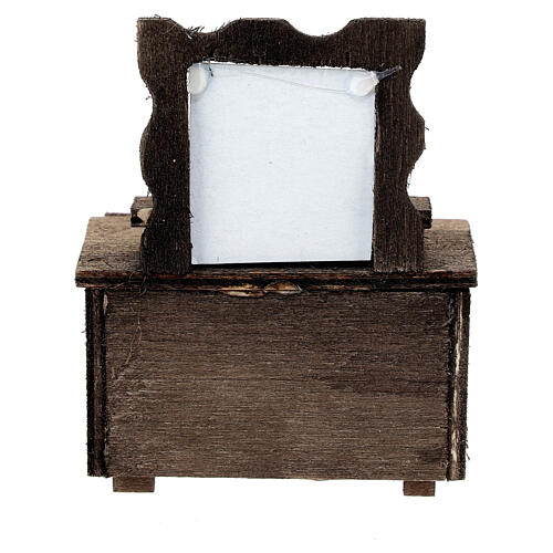 Dresser with mirror for 8 cm Neapolitan Nativity Scene, 10x5x5 cm 4