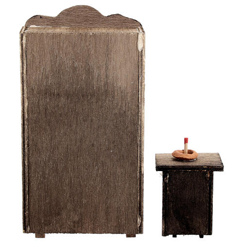 Conjunto armário e mesa de cabeceira presépio napolitano 10 cm madeira 5