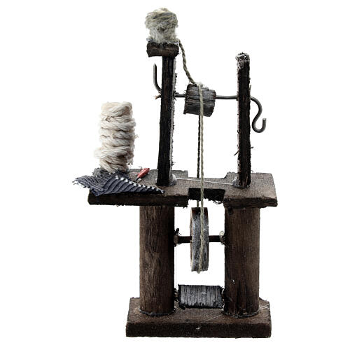 Antike Nähmaschine, Krippenzubehör, neapolitanischer Stil, für 8 cm Krippe, 10x5 cm 1