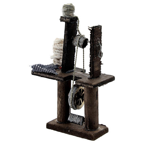 Antike Nähmaschine, Krippenzubehör, neapolitanischer Stil, für 8 cm Krippe, 10x5 cm 2