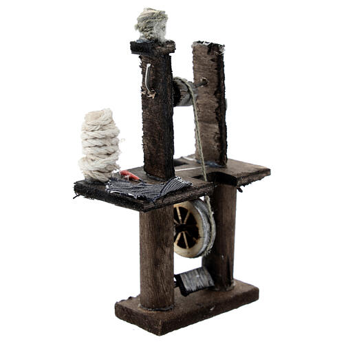 Antike Nähmaschine, Krippenzubehör, neapolitanischer Stil, für 8 cm Krippe, 10x5 cm 3