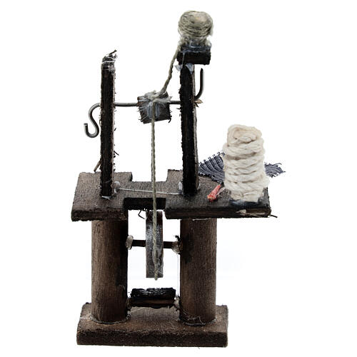Antike Nähmaschine, Krippenzubehör, neapolitanischer Stil, für 8 cm Krippe, 10x5 cm 4
