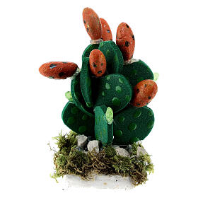 Miniatur-Kaktusfeige, Krippenzubehör, neapolitanischer Stil, für 6-10 cm Krippe, 5x3x3 cm