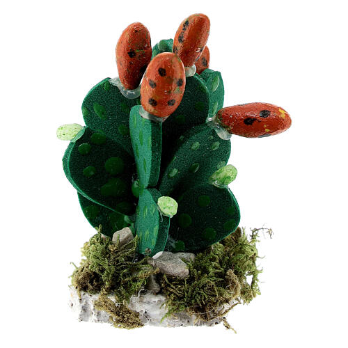 Miniatur-Kaktusfeige, Krippenzubehör, neapolitanischer Stil, für 6-10 cm Krippe, 5x3x3 cm 1