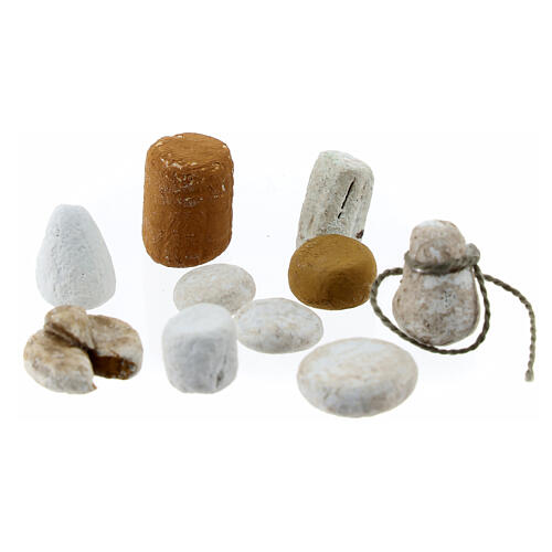Set 10 formaggi miniatura presepe napoletano 10-12 cm 1