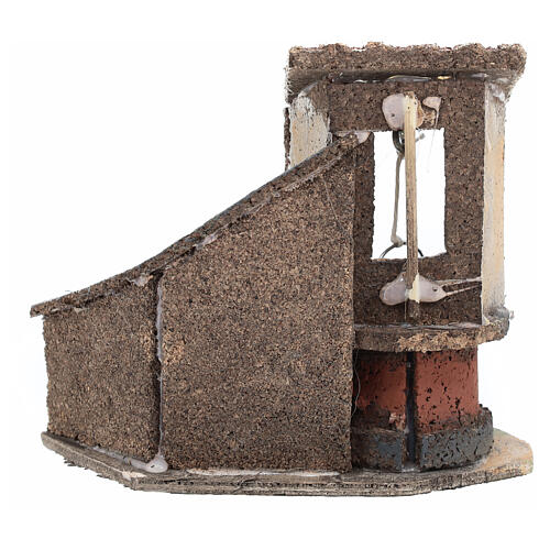 Ambientazione pozzo presepe napoletano 10 cm legno 15x15x10 cm 4