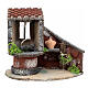 Miniature brick well Neapolitan nativity scene 10 cm wood 15x15x10 cm s1