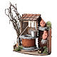 Miniature brick well Neapolitan nativity scene 10 cm wood 15x15x10 cm s2