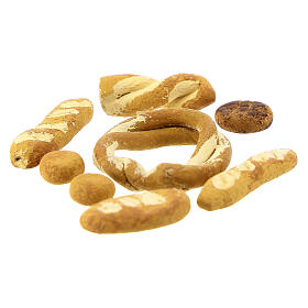 Set 8 pezzi pane miniatura presepe 8-12 cm Napoli