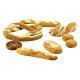 Zestaw 8 sztuk chlebów, miniatury do szopki z Neapolu 8-12 cm s1
