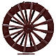 Rad für Wassermühle, Krippenzubehör, 15 cm Durchmesser, PVC, braun s1