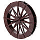 Nativity water mill wheel diam 15 cm brown pvc s2