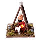 Bivouac with fire and sheep for 10-12 cm Neapolitan Nativity Scene, 12x12x10 cm s1