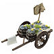 Carro mercato pesce azzurro cassetta presepe 10 cm Napoli 10x15x10 cm s1