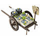 Carro mercato pesce azzurro cassetta presepe 10 cm Napoli 10x15x10 cm s3