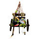 Carro presépio napolitano 10 cm peixe mercado 10x15x5 cm s4