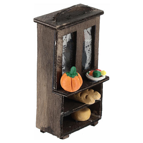 Kitchen dresser with vegatables for 10 cm Neapolitan Nativity Scene, 10x5x5 cm 3