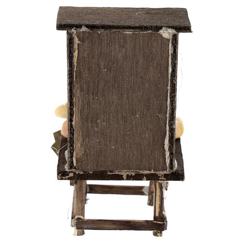 Kitchen dresser with bread for 10 cm Neapolitan Nativity Scene, 10x5x5 cm 4