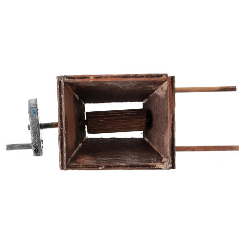 Młynek z kołem do szopki neapolitańskiej 8 cm, 3,5x10,5x4cm 3