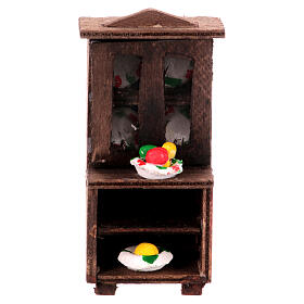 Vitrine miniature pour crèche napolitaine de 8 cm bois terre cuite