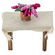 Table with flowers for 8 cm Neapolitan Nativity Scene, 8x5x3 cm s1