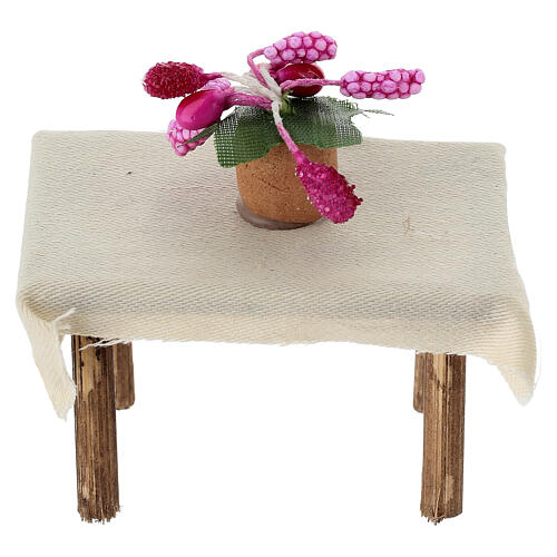 Mesa flores belén napolitano 8 cm madera 8x5x3 cm 4