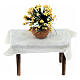 Tavolo fiori presepe napoletano 8 cm legno 8x5x3 cm s1