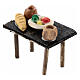Gedeckter Tisch, Krippenzubehör, neapolitanischer Stil, für 8 cm Krippe, 5x5x3 cm s2