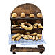 Brot-Verkaufsstand, Krippenzubehör, neapolitanischer Stil, für 12 cm Krippe, 15x10x5 cm s1