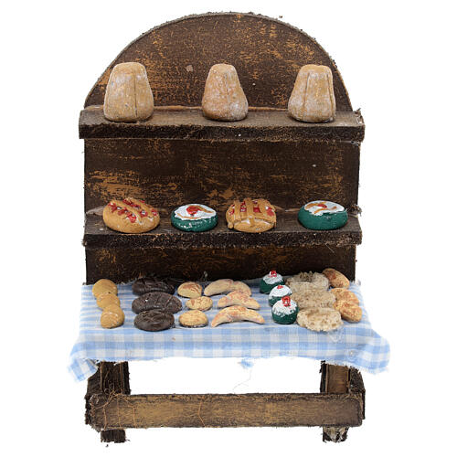 Pastry stall for 12 cm Neapolitan Nativity Scene, 15x10x5 cm 1
