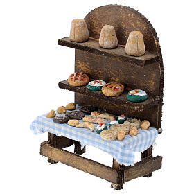 Banco pasticceria presepe napoletano 12 cm legno 15x10x5 cm