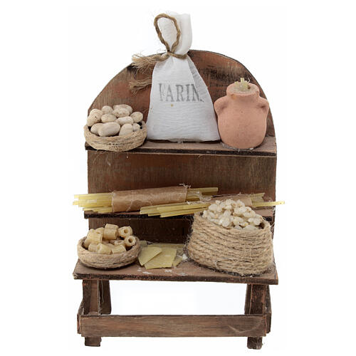 Banchetto pasta presepe 12 cm napoletano 15x10x5 cm 1