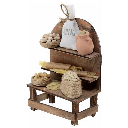 Banchetto pasta presepe 12 cm napoletano 15x10x5 cm 2