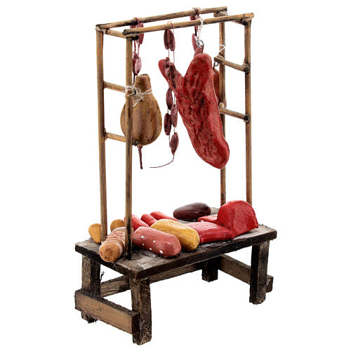 Butcher's stall for 12 cm Neapolitan Nativity Scene, 15x10x5 cm 3