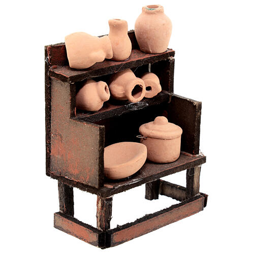 Banchetto vasi terracotta presepe Napoli 12 cm 15x10x5 cm 3