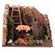 Rotisserie setting with light fire effect nativity scene 6 cm Naples 10x10x10 cm s1