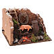 Rotisserie setting with light fire effect nativity scene 6 cm Naples 10x10x10 cm s3