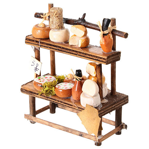 Cheese display for 12 cm Neapolitan Nativity Scene, 15x10x5 cm 3