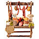 Cheese and charcuterie market stall for 12 cm Neapolitan Nativity Scene, 15x10x5 cm s1