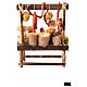 Banco misto mercato presepe 12 cm Napoli 15x10x5 cm s4