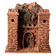 Ornamental cork castle Neapolitan nativity scene 6 cm 15x15x10 cm s1