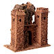 Ornamental cork castle Neapolitan nativity scene 6 cm 15x15x10 cm s3
